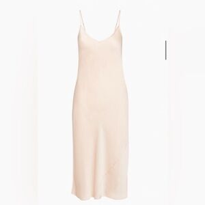 Light Pink Satin Wilfred Midi Dress